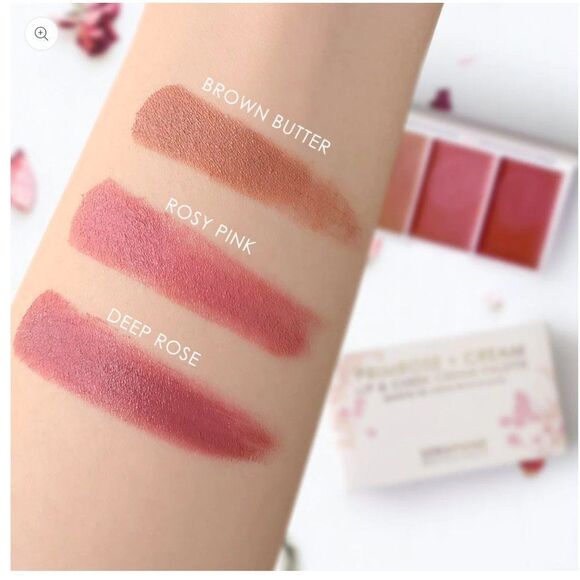 Primrose Cream Lip Cheek Cream Palette DEEP BLUSH SHADES NWT NEW GLAM BEAUTY - Picture 2 of 6